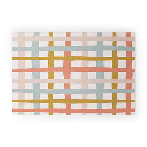 Menina Lisboa Spring Colorful Stripes Welcome Mat