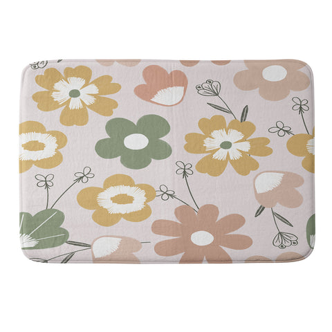 Menina Lisboa Spring Daisies Memory Foam Bath Mat