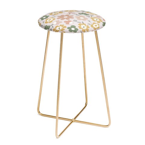 Menina Lisboa Spring Daisies Counter Stool