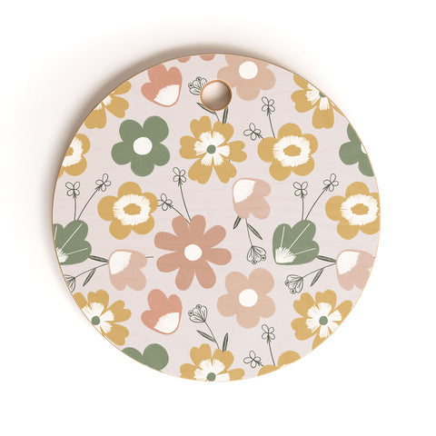 Menina Lisboa Spring Daisies Cutting Board Round