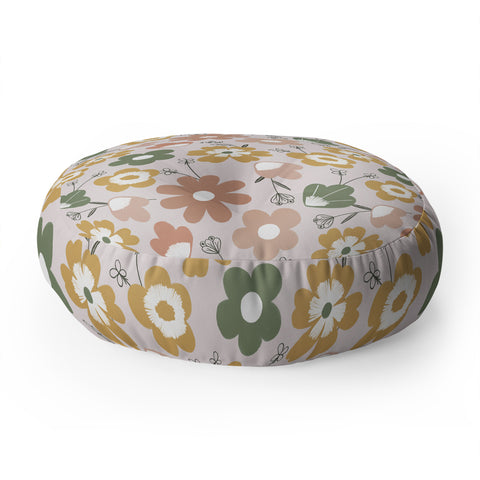 Menina Lisboa Spring Daisies Floor Pillow Round