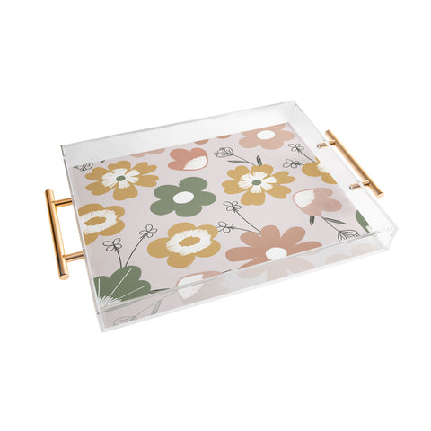 Menina Lisboa Spring Daisies Acrylic Tray