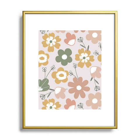 Menina Lisboa Spring Daisies Metal Framed Art Print
