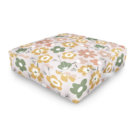 Menina Lisboa Spring Daisies Outdoor Floor Cushion