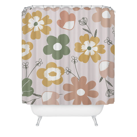 Menina Lisboa Spring Daisies Shower Curtain