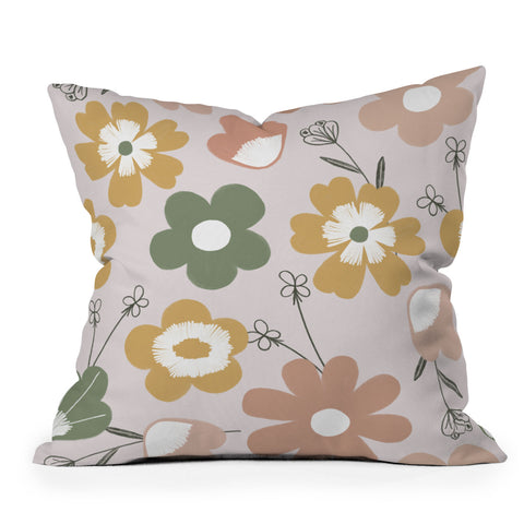 Menina Lisboa Spring Daisies Outdoor Throw Pillow
