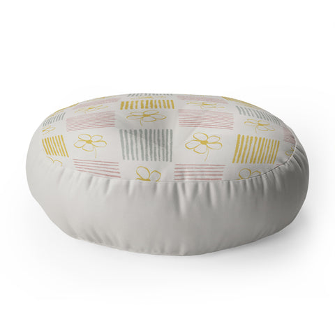 Menina Lisboa Spring Grandmillennial Floor Pillow Round