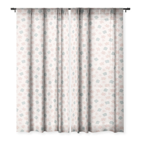 Menina Lisboa Spring Modern Flowers Sheer Non Repeat