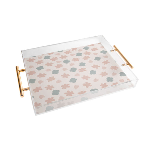 Menina Lisboa Spring Modern Flowers Acrylic Tray