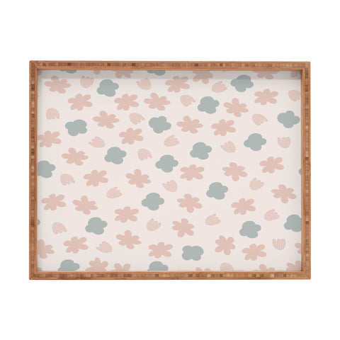 Menina Lisboa Spring Modern Flowers Rectangular Tray