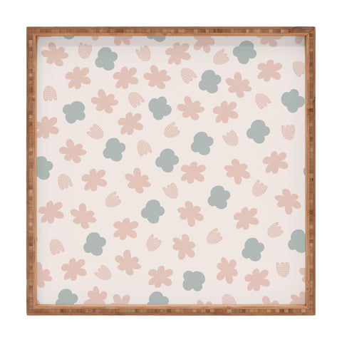 Menina Lisboa Spring Modern Flowers Square Tray