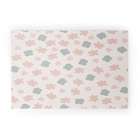 Menina Lisboa Spring Modern Flowers Welcome Mat