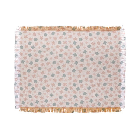 Menina Lisboa Spring Modern Flowers Throw Blanket