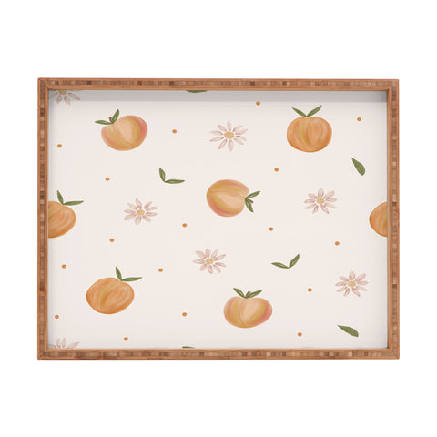Menina Lisboa Spring Peaches Rectangular Tray