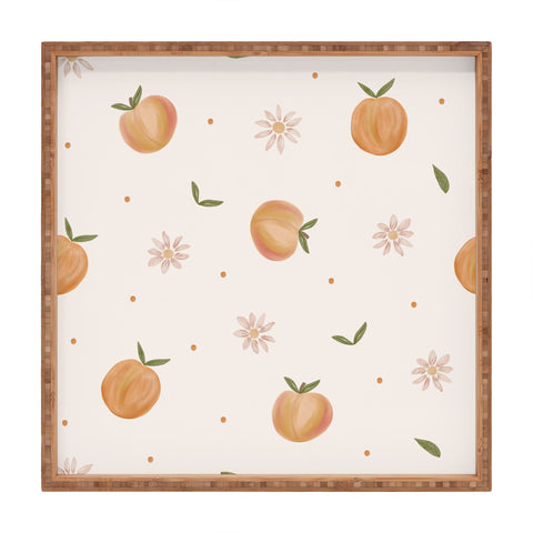 Menina Lisboa Spring Peaches Square Tray