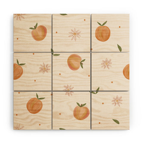 Menina Lisboa Spring Peaches Wood Wall Mural
