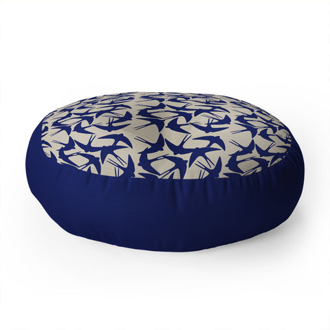 Menina Lisboa Spring Swallows Floor Pillow Round