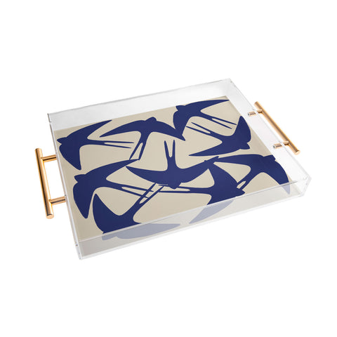 Menina Lisboa Spring Swallows Acrylic Tray