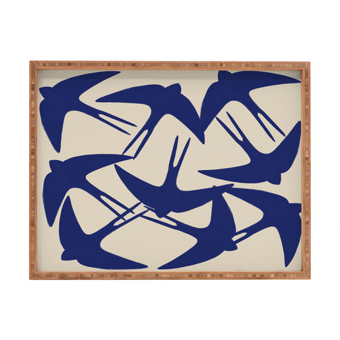 Menina Lisboa Spring Swallows Rectangular Tray
