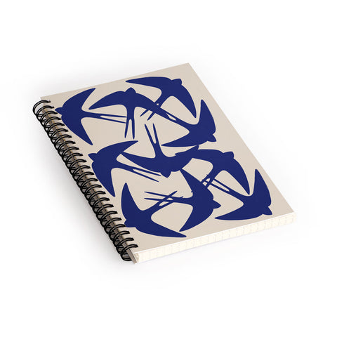 Menina Lisboa Spring Swallows Spiral Notebook