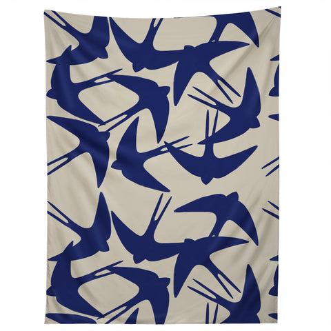 Menina Lisboa Spring Swallows Tapestry