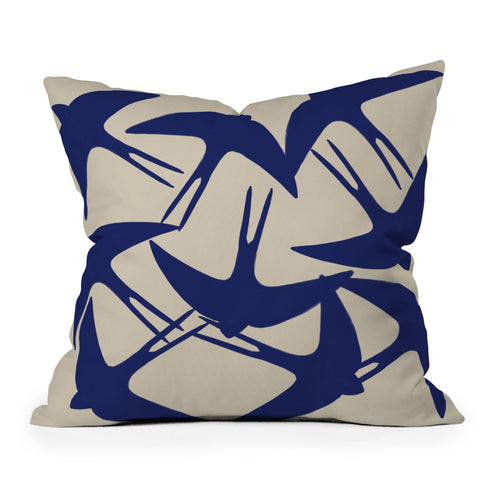 Menina Lisboa Spring Swallows Outdoor Throw Pillow