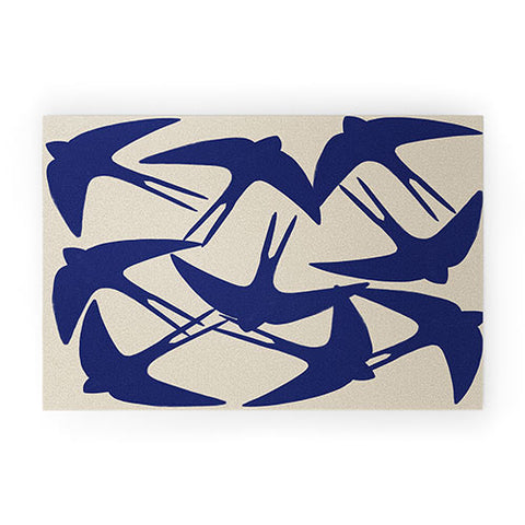 Menina Lisboa Spring Swallows Welcome Mat