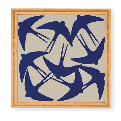 Menina Lisboa Spring Swallows Framed Wall Art