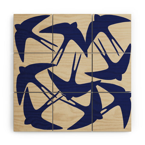 Menina Lisboa Spring Swallows Wood Wall Mural