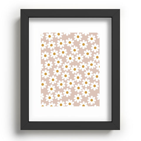 Menina Lisboa Spring White Daisies Recessed Framing Rectangle