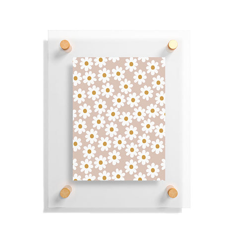 Menina Lisboa Spring White Daisies Floating Acrylic Print