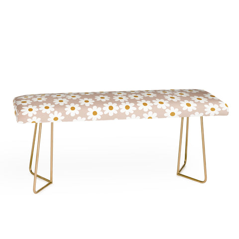 Menina Lisboa Spring White Daisies Bench