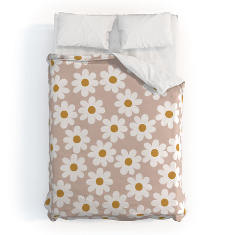 Menina Lisboa Spring White Daisies Duvet Cover