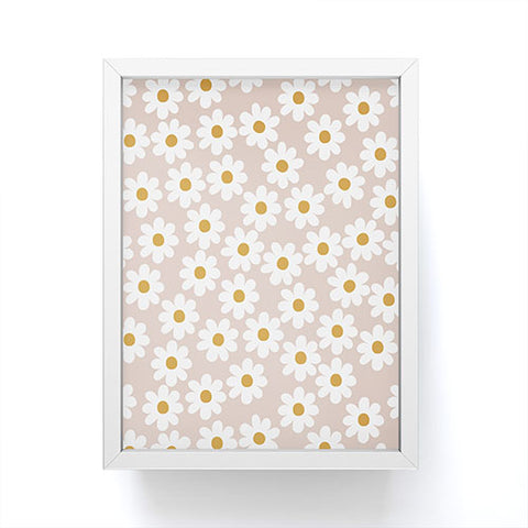 Menina Lisboa Spring White Daisies Framed Mini Art Print