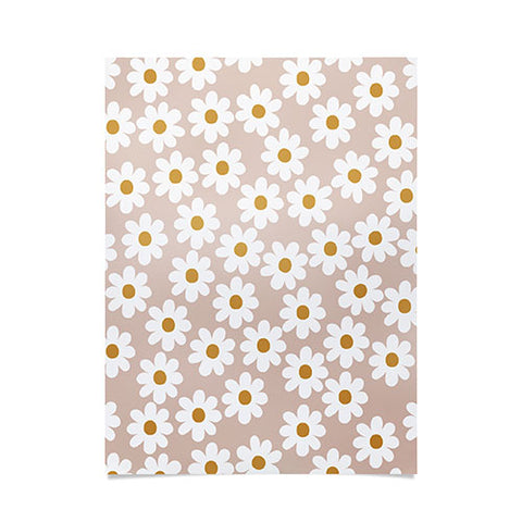 Menina Lisboa Spring White Daisies Poster