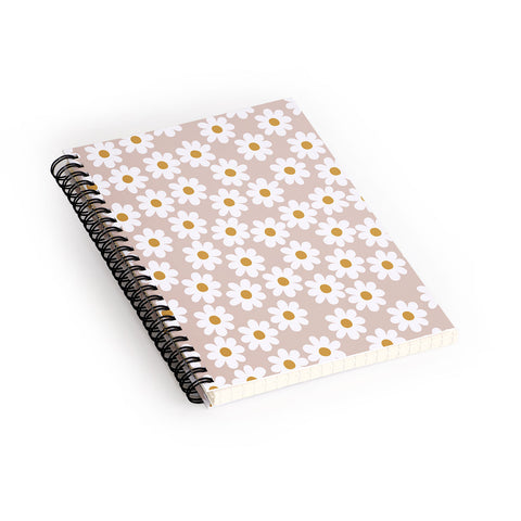 Menina Lisboa Spring White Daisies Spiral Notebook