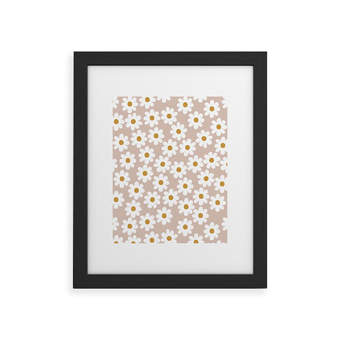 Menina Lisboa Spring White Daisies Framed Art Print