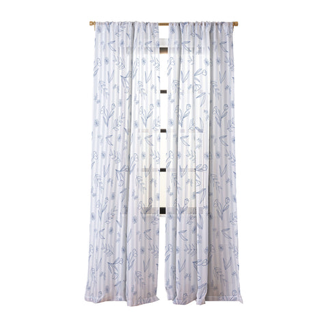 Menina Lisboa Striped Cottagecore Florals Sheer Non Repeat