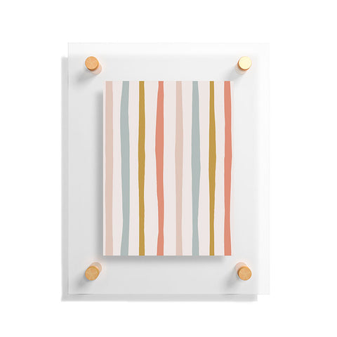 Menina Lisboa Summer Colorful Stripes Floating Acrylic Print