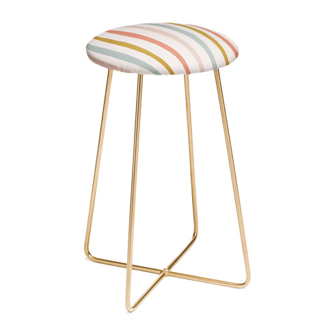 Menina Lisboa Summer Colorful Stripes Counter Stool