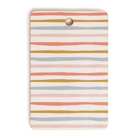 Menina Lisboa Summer Colorful Stripes Cutting Board Rectangle