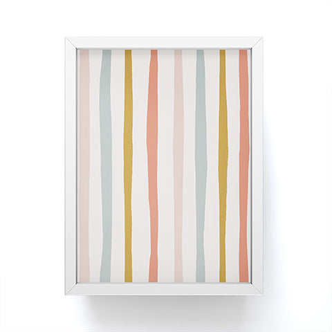 Menina Lisboa Summer Colorful Stripes Framed Mini Art Print