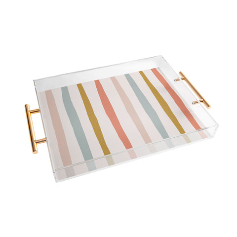 Menina Lisboa Summer Colorful Stripes Acrylic Tray