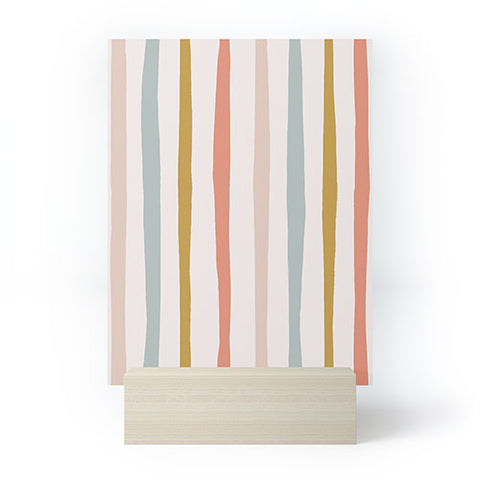 Menina Lisboa Summer Colorful Stripes Mini Art Print