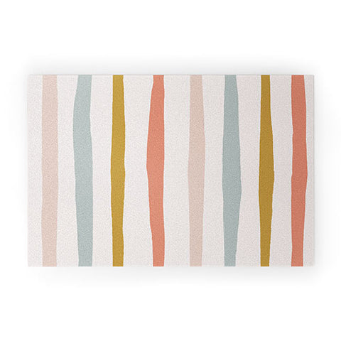 Menina Lisboa Summer Colorful Stripes Welcome Mat