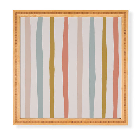 Menina Lisboa Summer Colorful Stripes Framed Wall Art