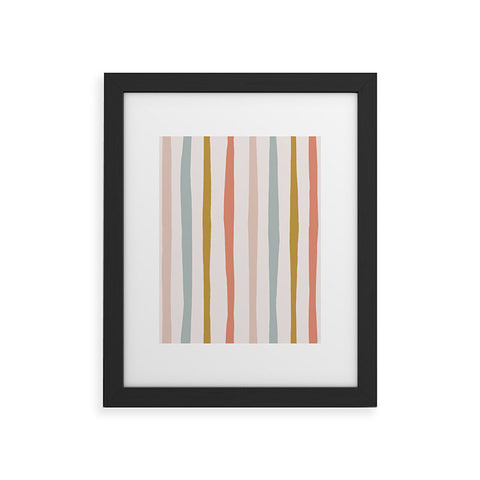 Menina Lisboa Summer Colorful Stripes Framed Art Print