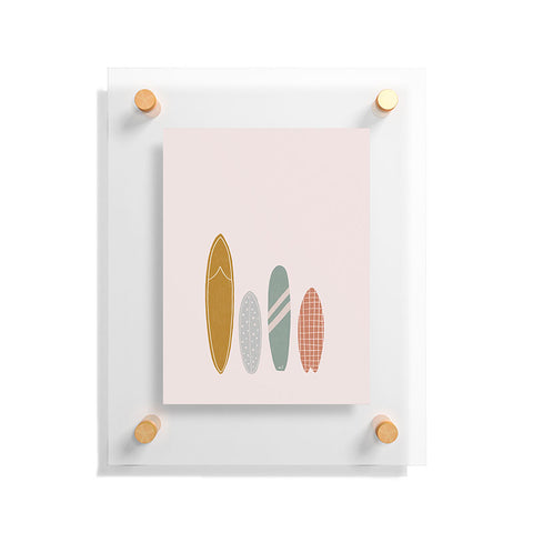 Menina Lisboa Summer Cool Surfboards Floating Acrylic Print