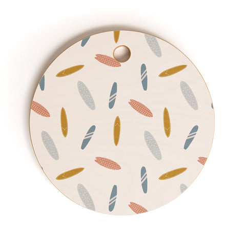 Menina Lisboa Summer Cool Surfboards Cutting Board Round