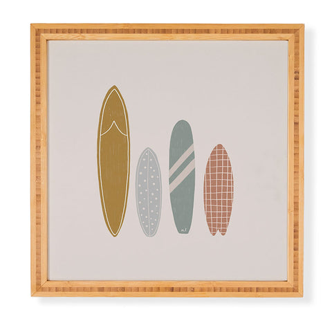 Menina Lisboa Summer Cool Surfboards Framed Wall Art